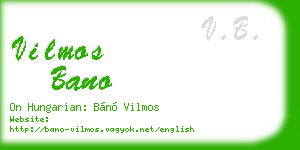 vilmos bano business card