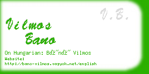 vilmos bano business card